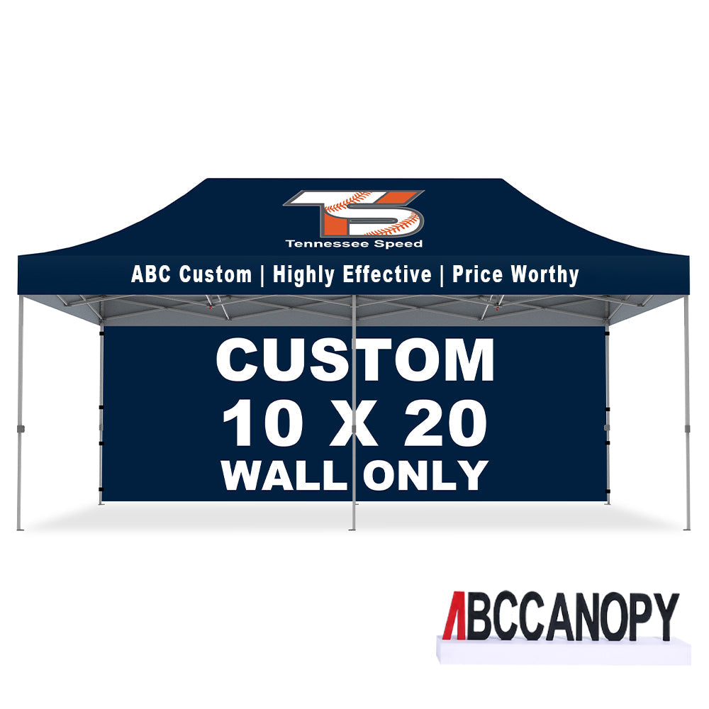 【名入りテントサイドシート】ABCCANOPY サイドシート(横幕) タープテント用 2.5m/3m専用 防水タープシート マジックテープ付き ファスナー付き 組立て簡単 持ち運び便利 【ロゴ・画像・イベント名等印刷可能】イベント・マーケット・学校・記念品(卒業/退団/優勝等)・寄贈用 高品質防水 屋外用 【6ヶ月保証】2.5m 3m 1枚(サイドシートのみ)