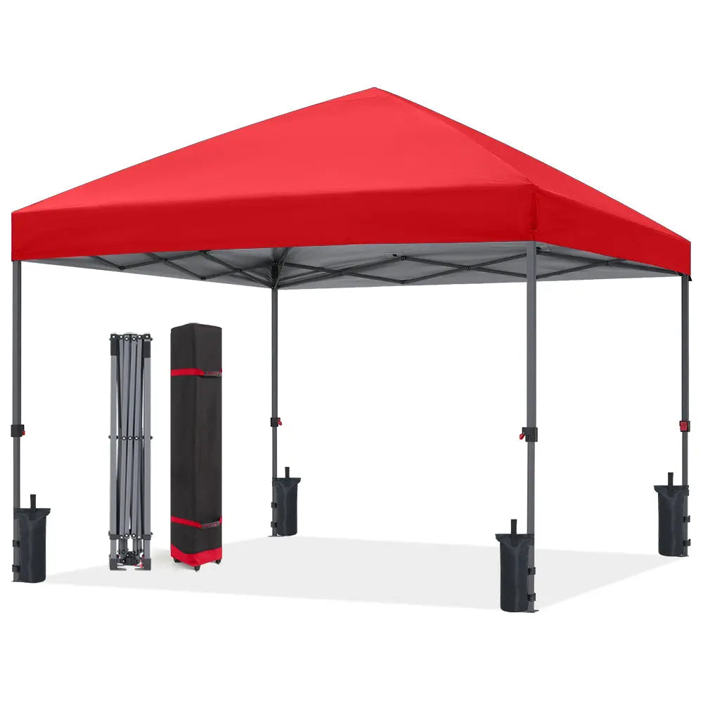 ABCCANOPY タープテント 3m / 2.5m ワンタッチ 5-8人用 高耐久スチール 風に強い 遮熱UVカット 防水 キャスターバッグ・砂袋付 イベント キャンプ 運動会
