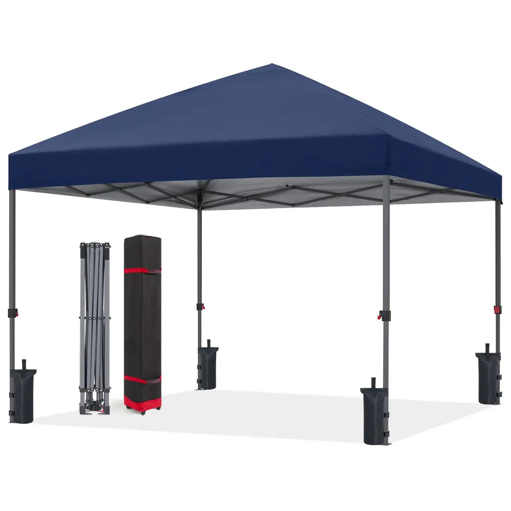 ABCCANOPY タープテント 3m / 2.5m ワンタッチ 5-8人用 高耐久スチール 風に強い 遮熱UVカット 防水 キャスターバッグ・砂袋付 イベント キャンプ 運動会