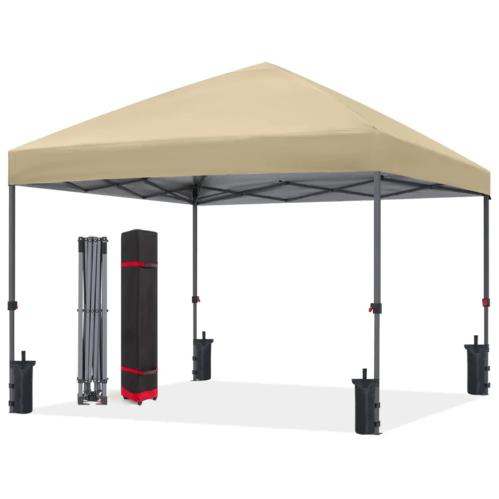 ABCCANOPY タープテント 3m / 2.5m ワンタッチ 5-8人用 高耐久スチール 風に強い 遮熱UVカット 防水 キャスターバッグ・砂袋付 イベント キャンプ 運動会