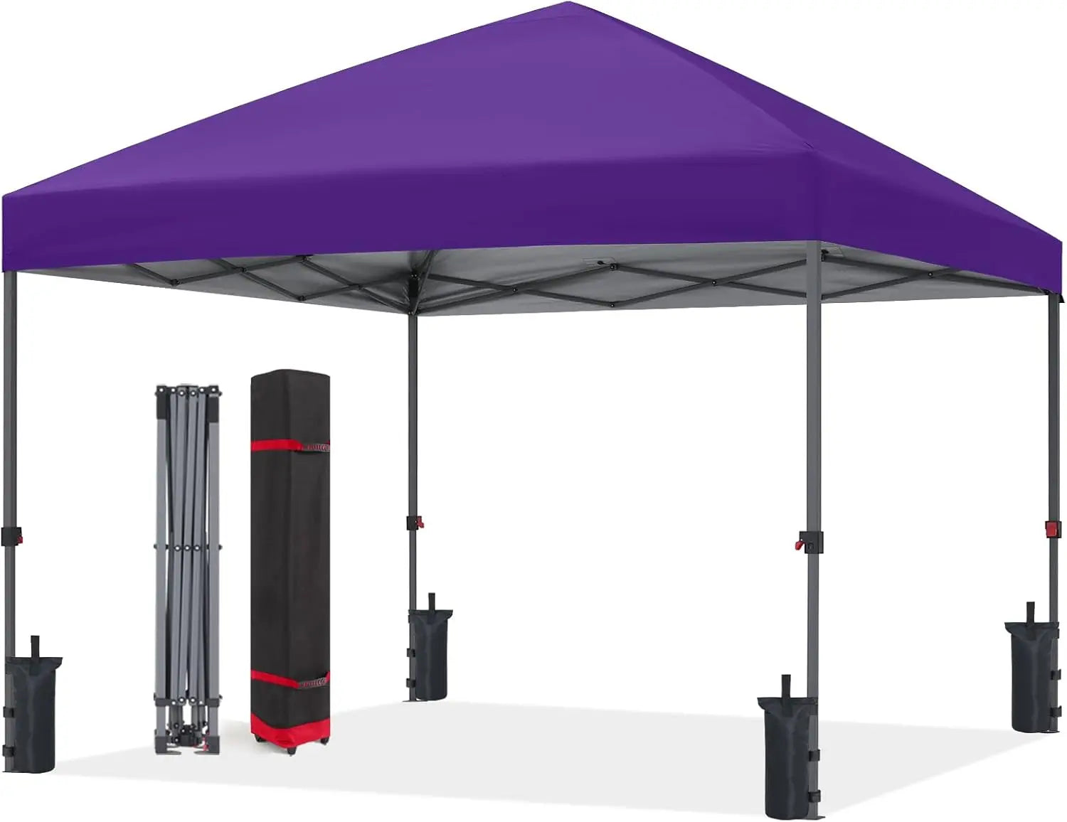 ABCCANOPY タープテント 3m / 2.5m ワンタッチ 5-8人用 高耐久スチール 風に強い 遮熱UVカット 防水 キャスターバッグ・砂袋付 イベント キャンプ 運動会