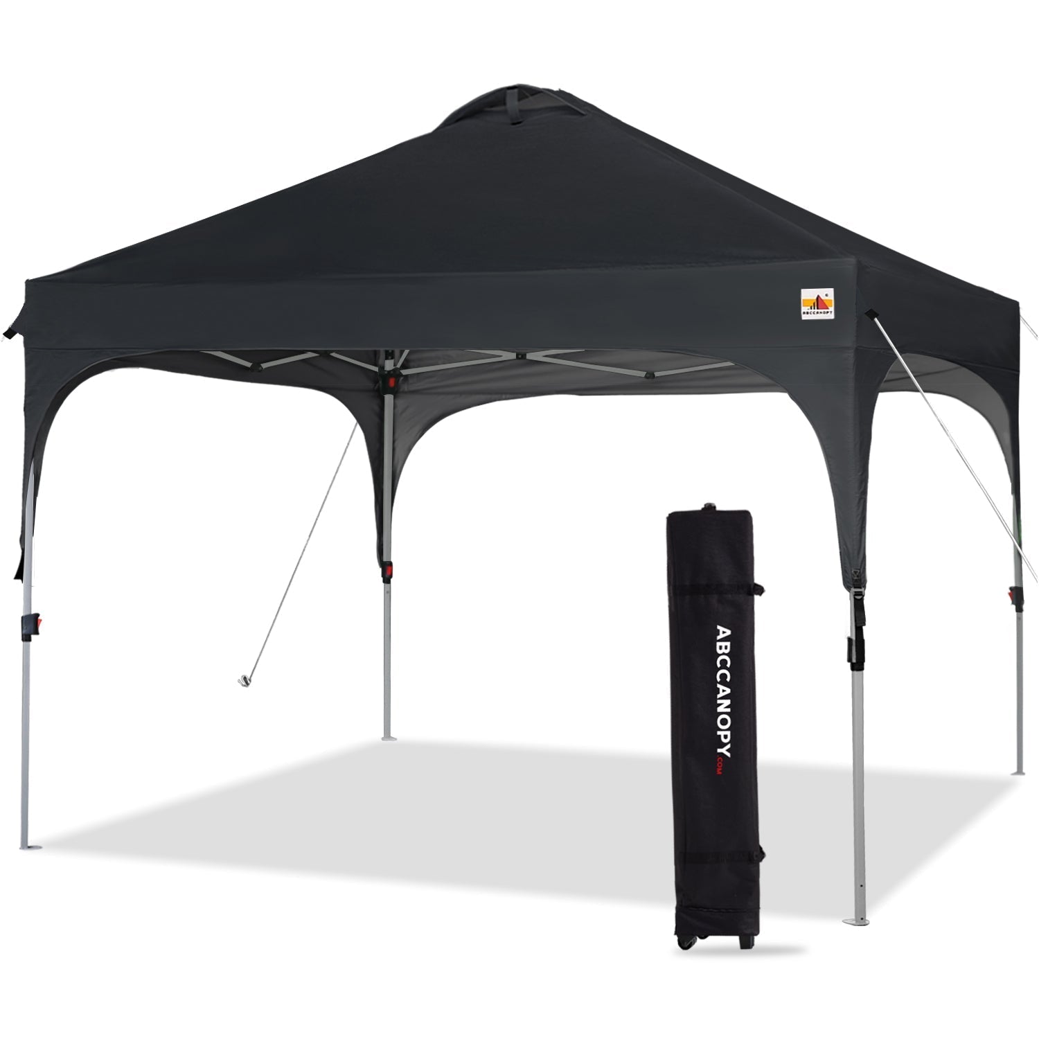 ABCCANOPY ワンタッチテント 大型 約2.5m×2.5m/ 約3m×3mキャンプ ビーチ 裏庭用 3段階調節 天井ベンチレーション付き 高耐水圧 遮熱 UVカット キャスターバッグ付き 付属品完備 ピンク