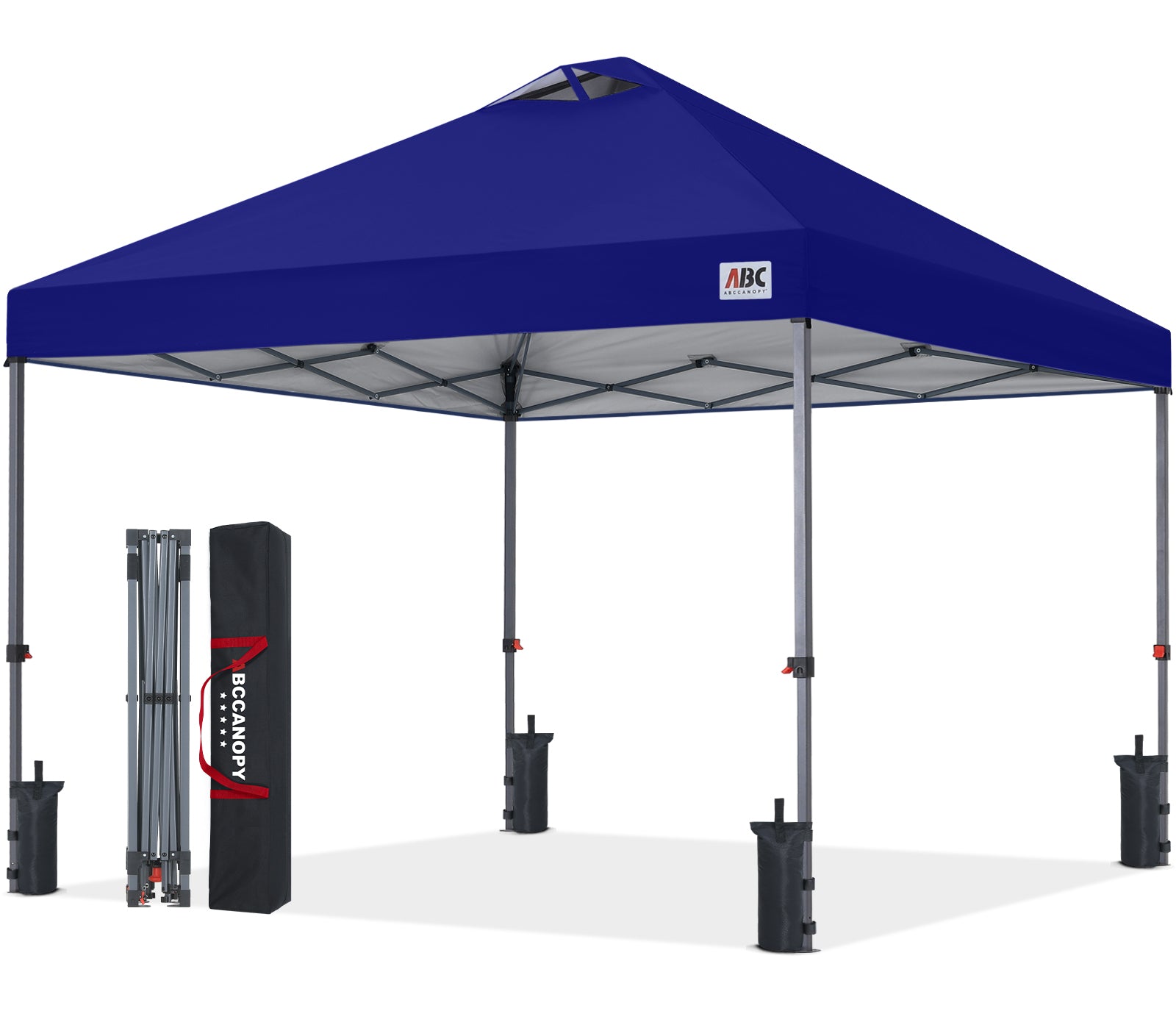 ABCCANOPY ワンタッチタープテント 2m×2m/3m×3m ベンチレーター付き 高さ3段階調節