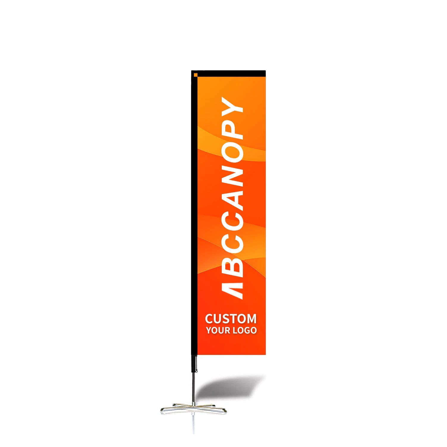 【名入りフラッグ】ABCCANOPY オリジナルカスタムフラッグ｜ロゴ・写真・テキストを印刷可能 屋外用広告バナー ポールキット付属 単面印刷対応 耐久性ポリエステル製 ビジネス・店舗・イベントプロモーションに最適 2.5M／3M（選べる2サイズ）｜立て看板 広告旗 カスタマイズOK ｜フェザーフラッグ｜羽根型｜刃型｜雫型｜長方形｜曲刃型（1枚）
