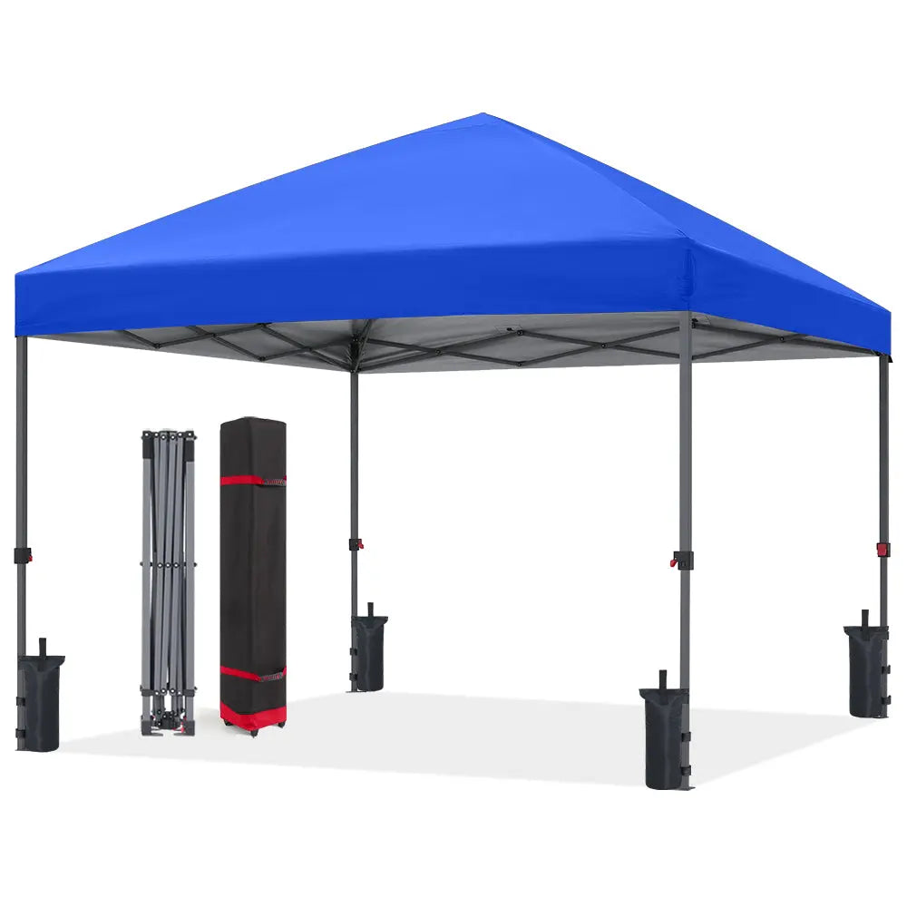 ABCCANOPY ワンタッチテント 2.5m×2.5m/3.0m×3.0m 大型ワンタッチテント 5-8人用 スチールフレーム 風に強い 組立簡単 持ち運び便利 シルバーコーティング UVカット 遮光 耐水加工 高さ3段階調節 専用収納キャスターバッグ+サンドバッグ+ペグ+ロープ アウトドア/キャンプ/イベント/運動会/祭り用