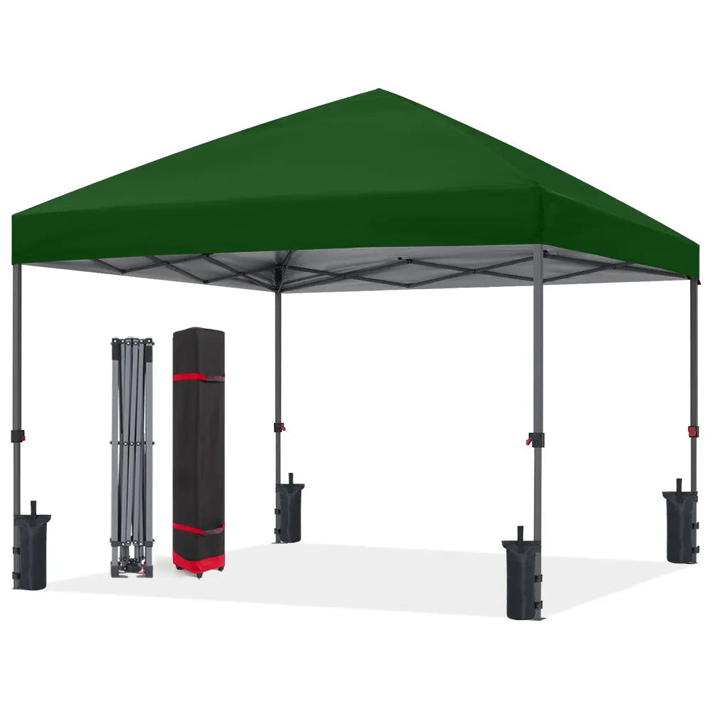 ABCCANOPY タープテント 3m / 2.5m ワンタッチ 5-8人用 高耐久スチール 風に強い 遮熱UVカット 防水 キャスターバッグ・砂袋付 イベント キャンプ 運動会