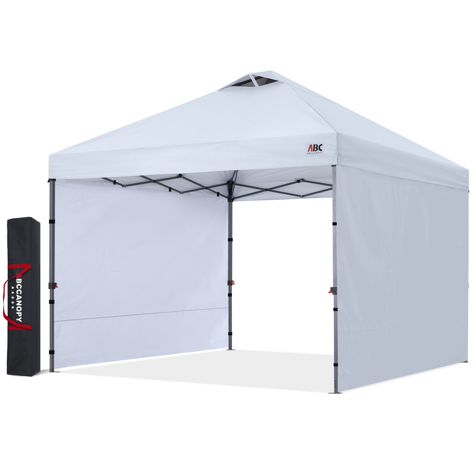 ABCCANOPY ワンタッチ タープテント 3m×3m 2m×2m 組み立て簡単 大型 センターロック 風抜けベンチレーション スチールフレーム 4段階調節 ボタン式 UVカット遮熱シルバーコーティング センターロック 収納バッグ・ペグ・ロープ・砂袋4個付 組み立て簡単 耐水加工 遮光 夏 日除け キャンプ アウトドア イベント 運動会用 豊富なカラーバリエーション