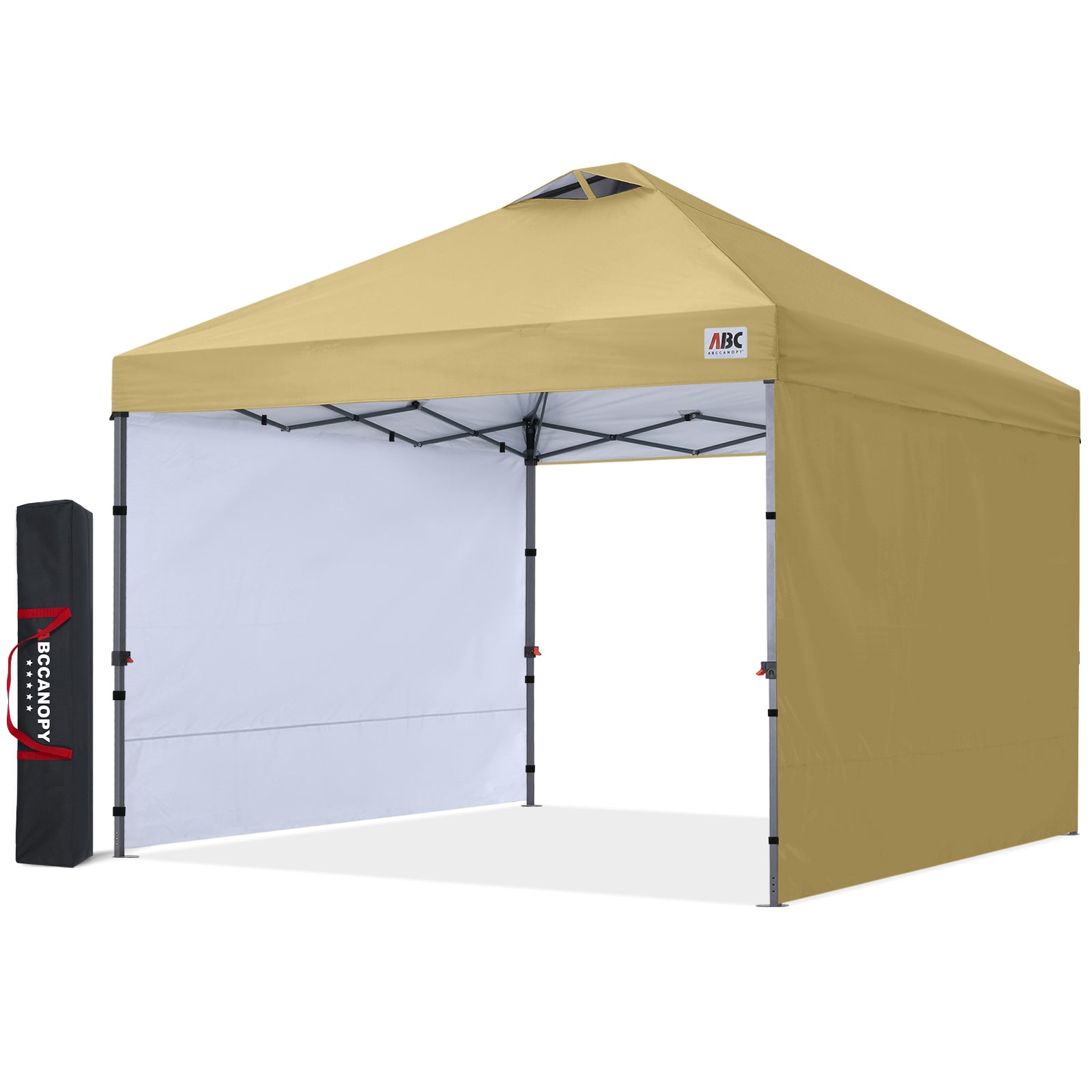 ABCCANOPY ワンタッチ タープテント 3m×3m 2m×2m 組み立て簡単 大型 センターロック 風抜けベンチレーション スチールフレーム 4段階調節 ボタン式 UVカット遮熱シルバーコーティング センターロック 収納バッグ・ペグ・ロープ・砂袋4個付 組み立て簡単 耐水加工 遮光 夏 日除け キャンプ アウトドア イベント 運動会用 豊富なカラーバリエーション