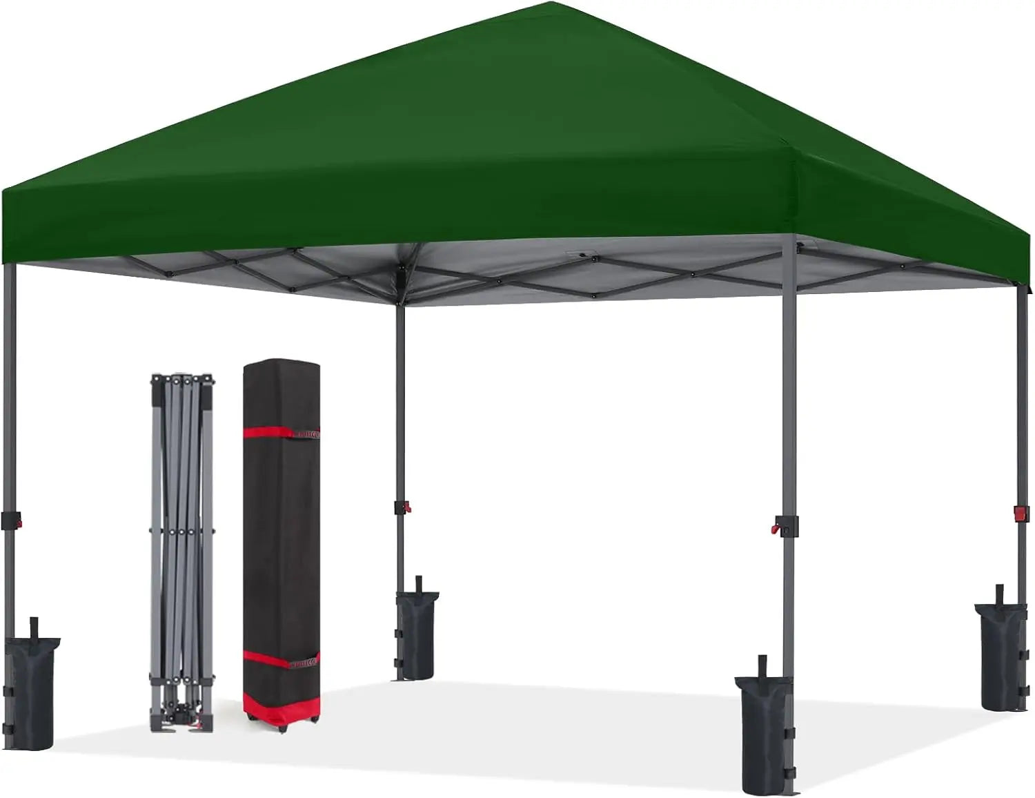 ABCCANOPY タープテント 3m / 2.5m ワンタッチ 5-8人用 高耐久スチール 風に強い 遮熱UVカット 防水 キャスターバッグ・砂袋付 イベント キャンプ 運動会