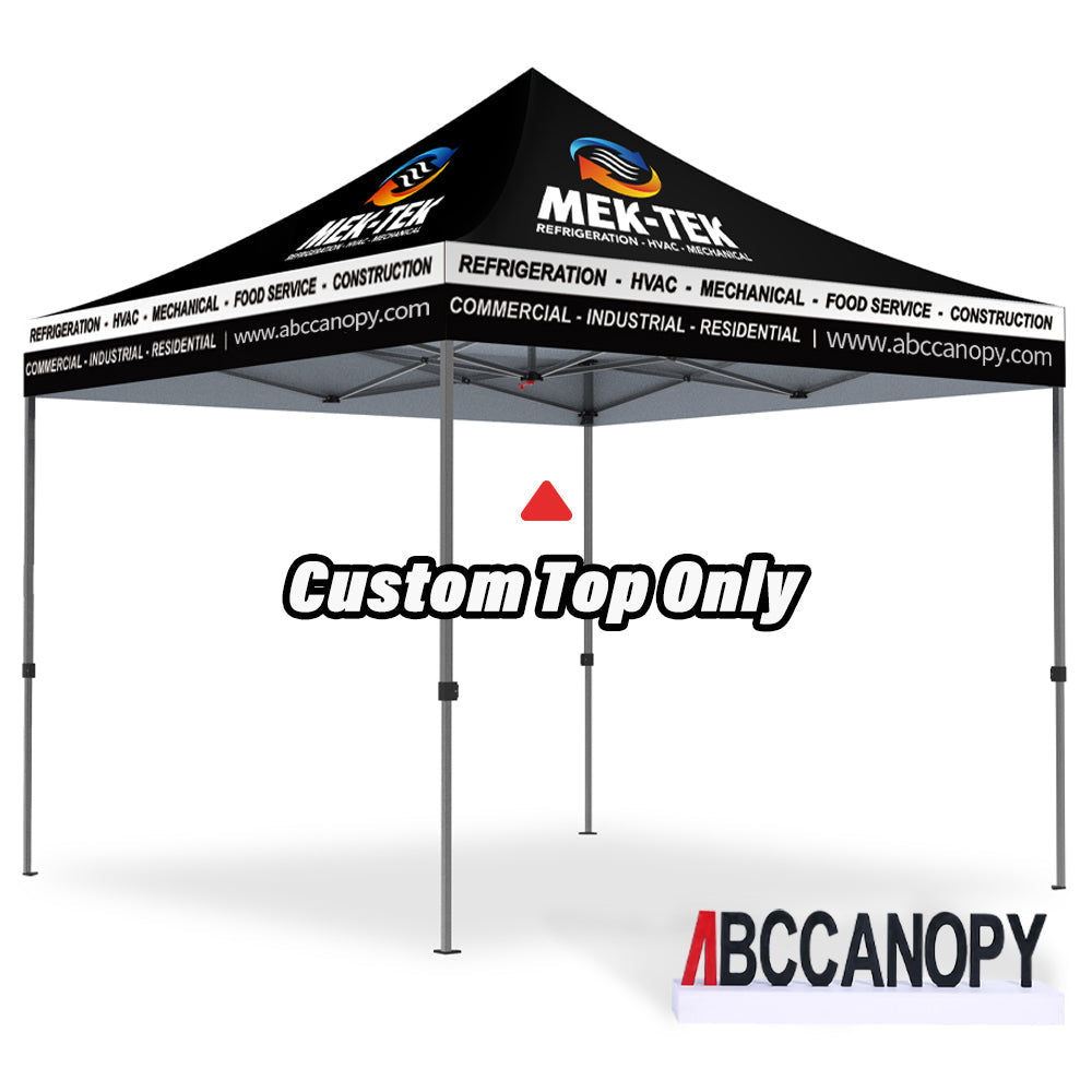 【名入りテント】ABCCANOPY ワンタッチタープテント2.5m/3m カスタムプリント テント UVカット 遮光 耐水加工 大型 簡易テント組立て簡単 持ち運び便利 【ロゴ・画像・イベント名等印刷可能】イベント・マーケット・学校・記念品（卒業/退団/優勝等）・寄贈用 カスタム大型テント 高品質防水 屋外用 【6ヶ月保証】2.5m 3m（屋根シートのみ）